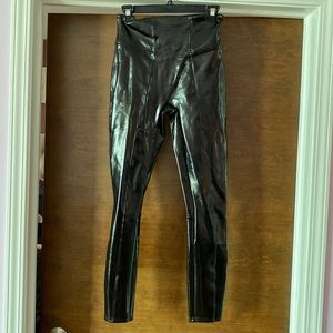 Spanx patent faux leather leggings